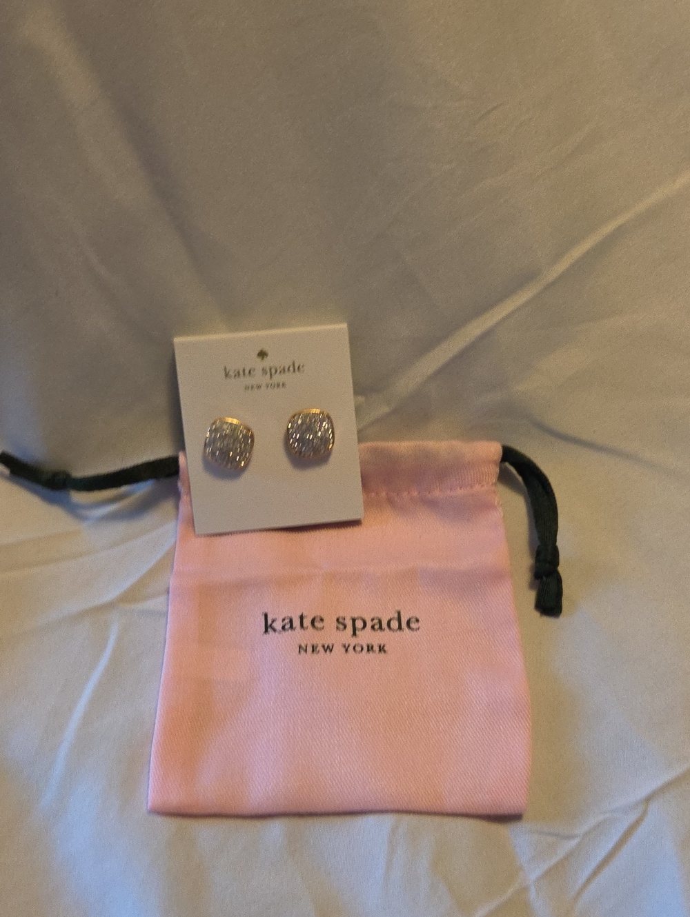 kate spade Glitter Rhinestone Stud Earrings